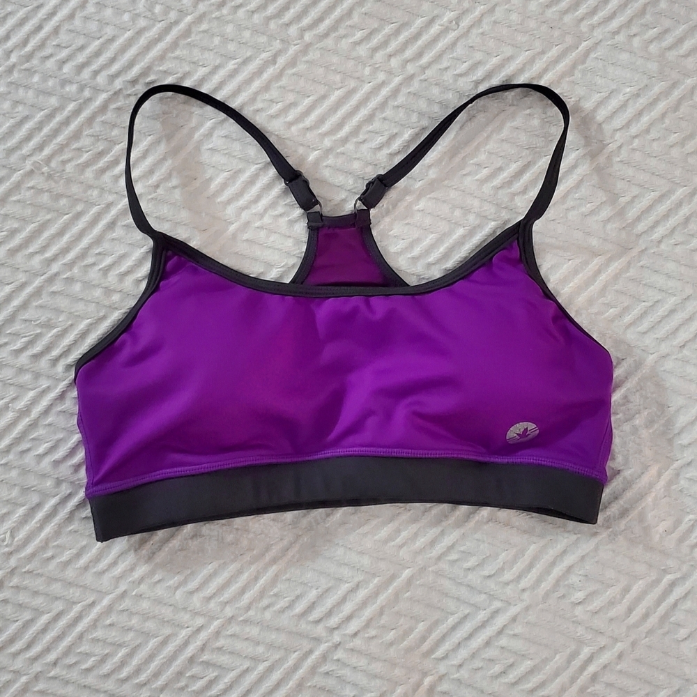 2/$$40-AERIE Workout top- Purple and gray with cup opening for inserts- Size Sm…